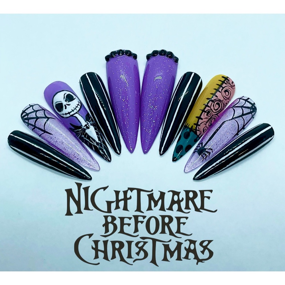 Nightmare Before Christmas Nails 👻🎃